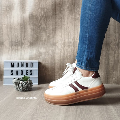 Tenis Agustin Blanco-Vinotinto