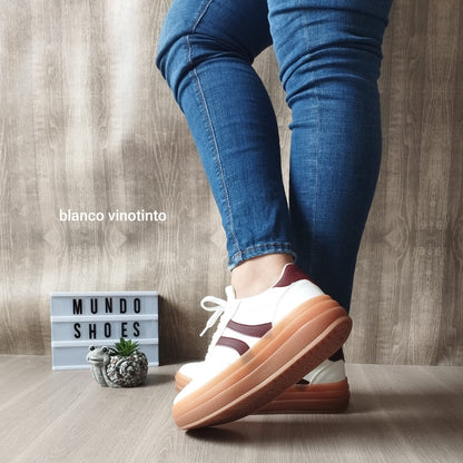 Tenis Agustin Blanco-Vinotinto