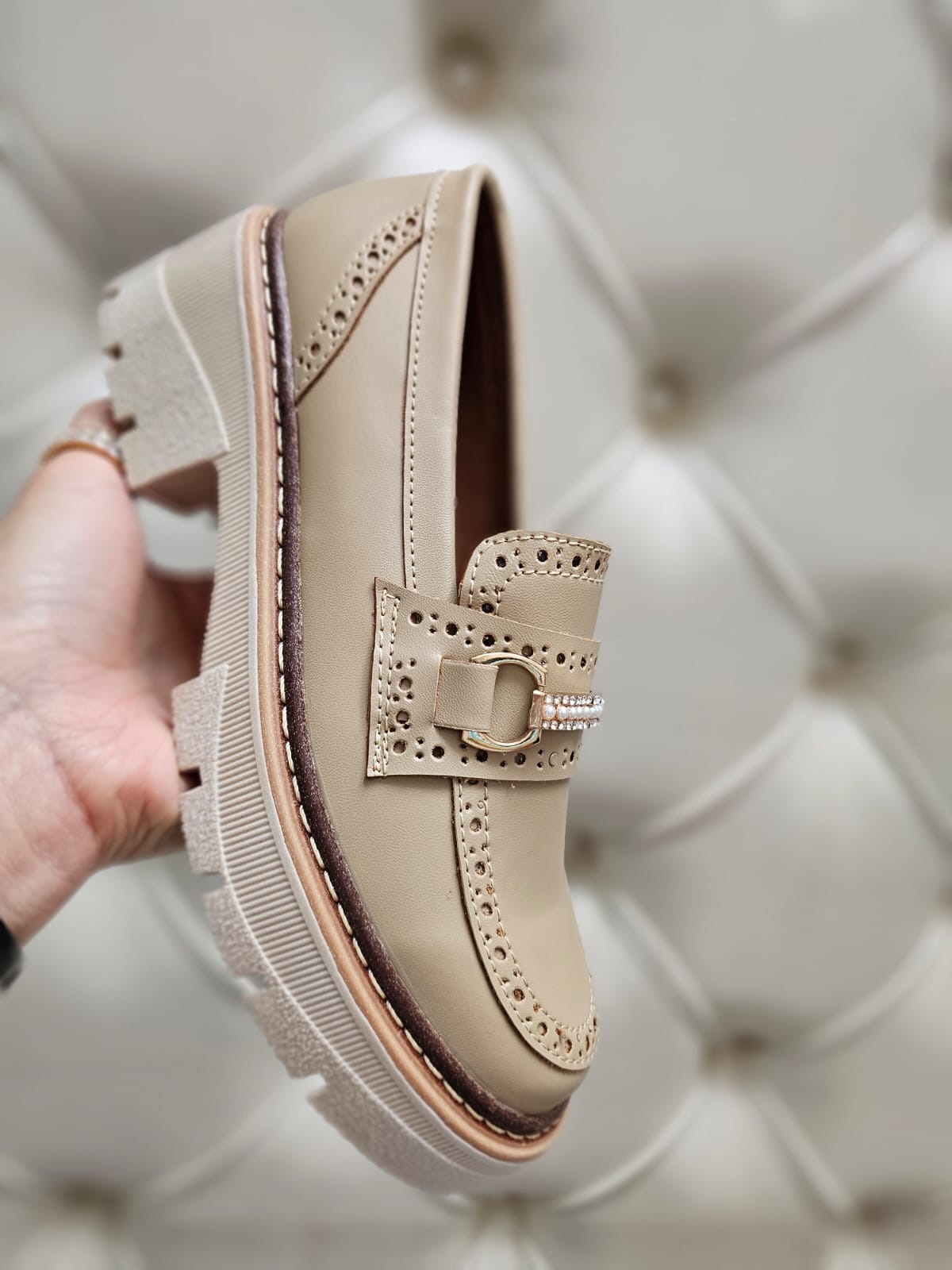 MOCASINES AMBAR BEIGE